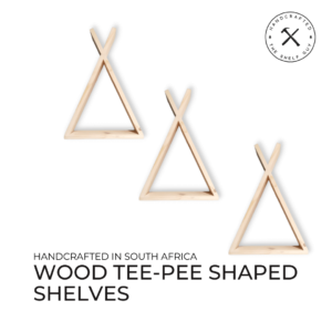 Wooden Teepee Shelf