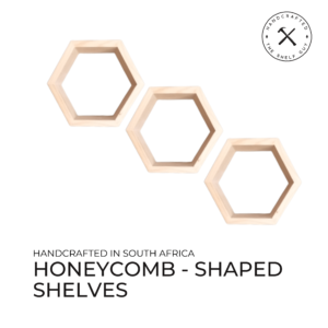 Wooden Honeycomb - Shaped Shelf